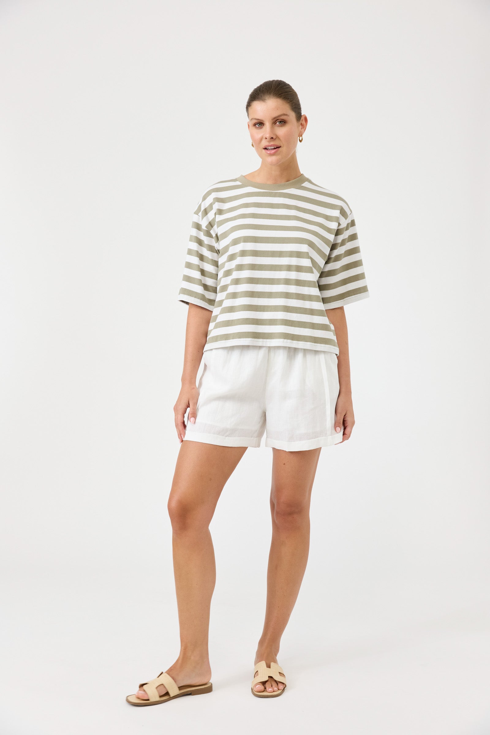Studio Stripe T-shirt - Olive