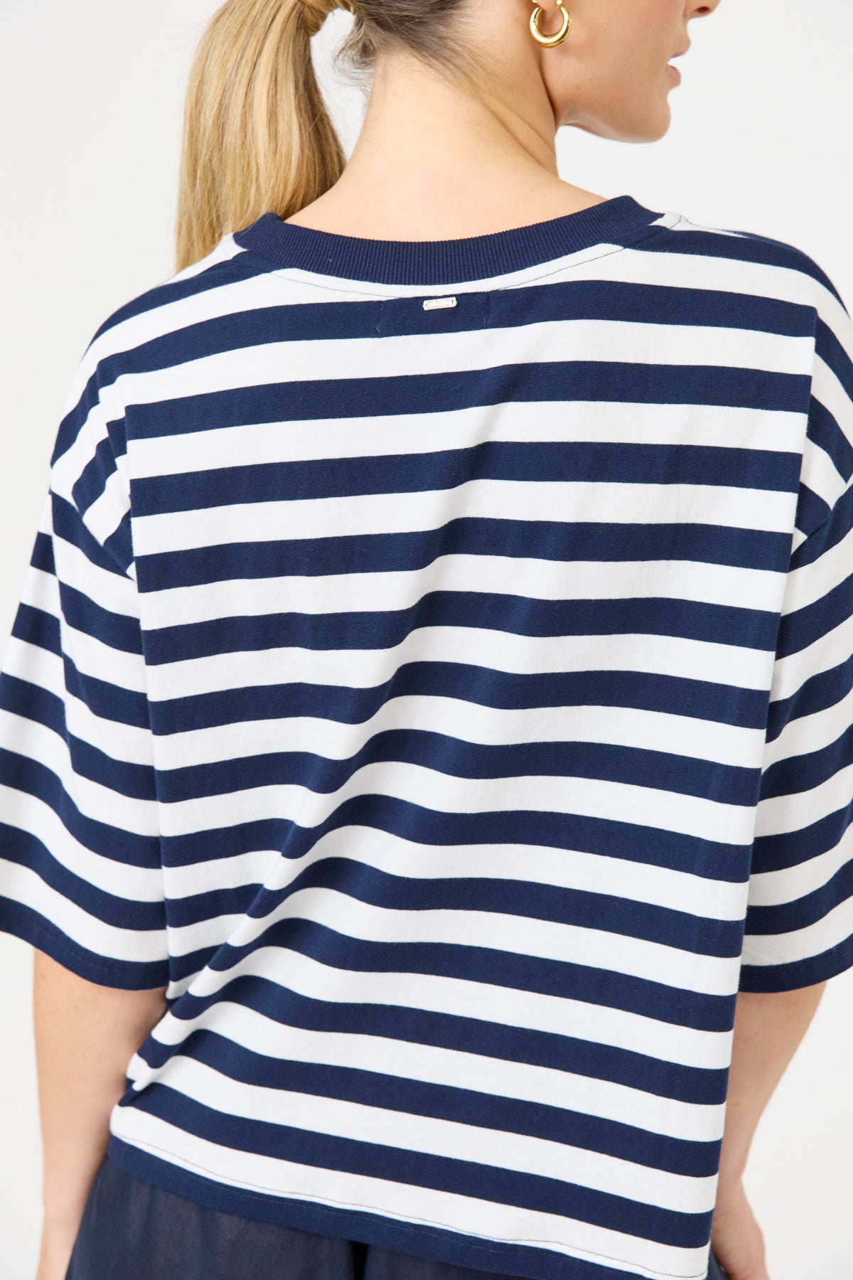 Studio Stripe T-shirt - Navy