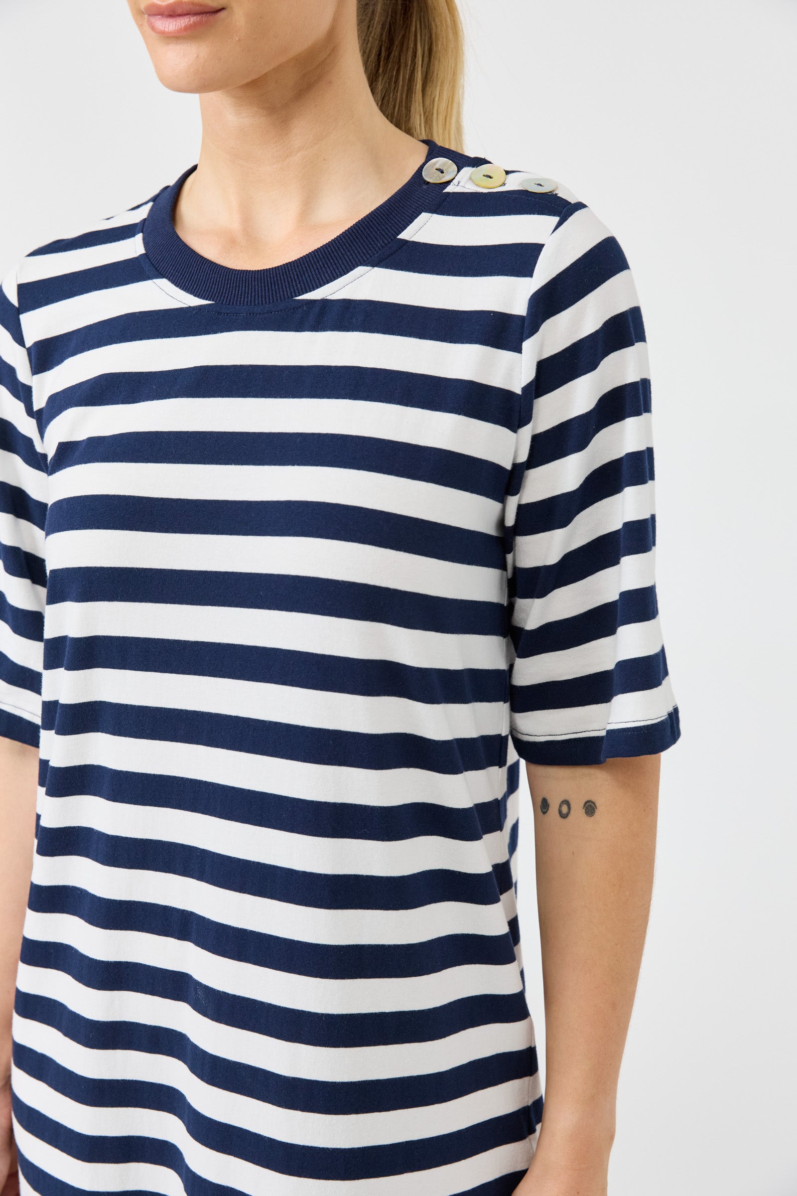 Studio Stripe Dress - Navy