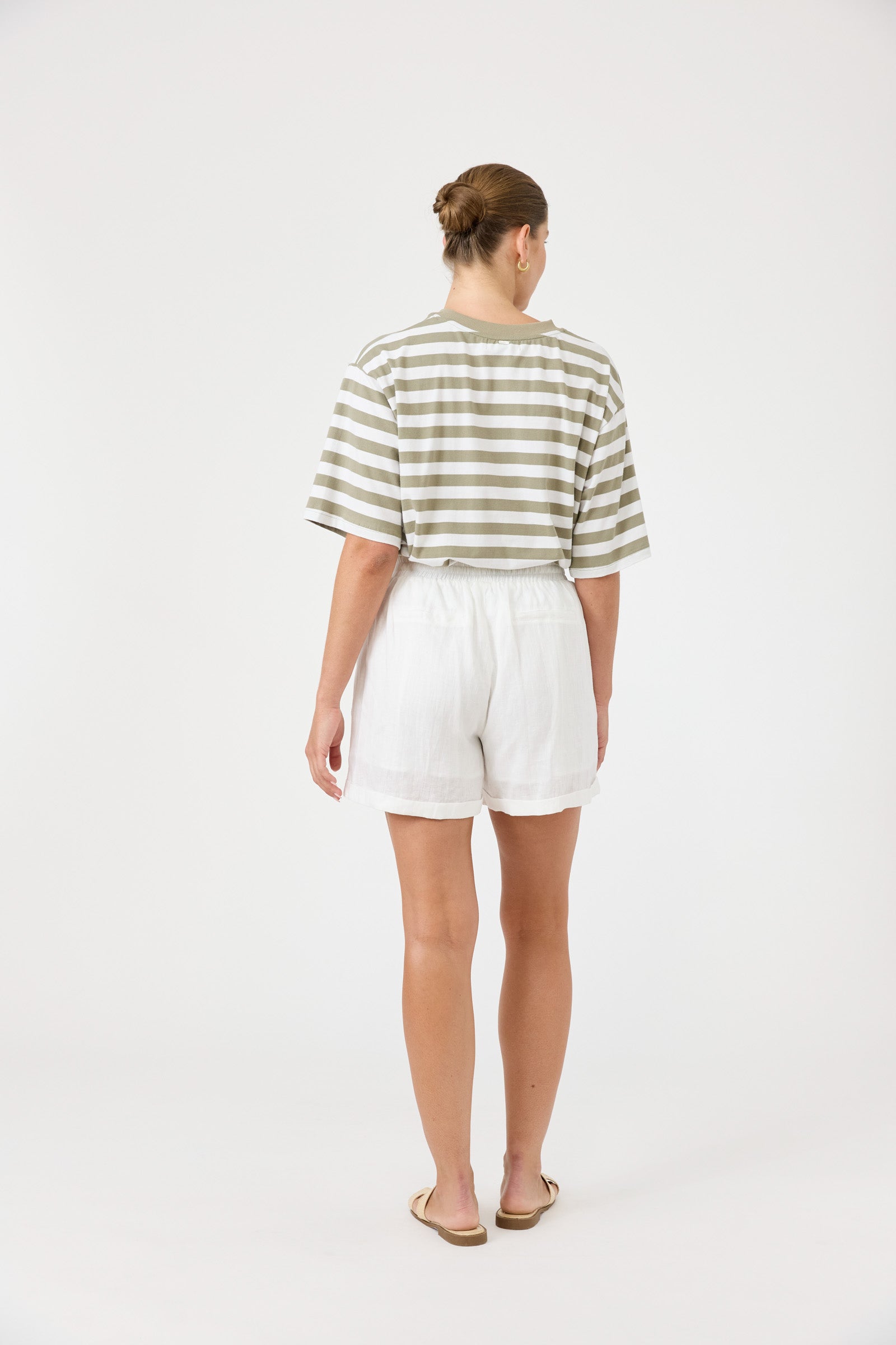 Studio Linen Short - White Salt