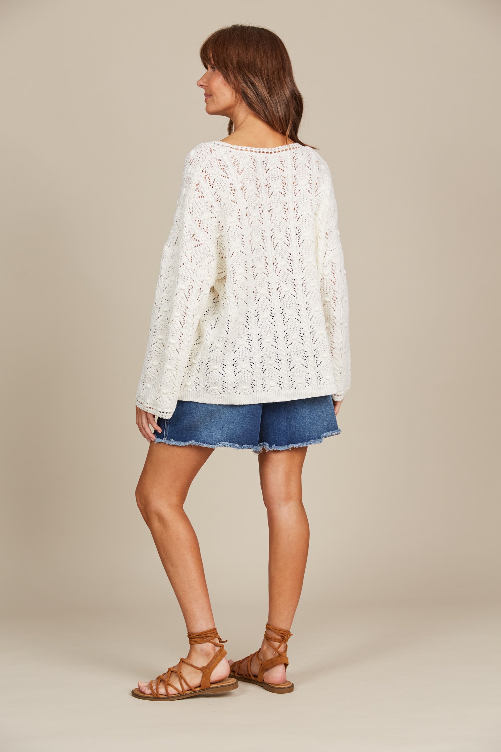 Sylvie Jumper - Lotus White Crochet