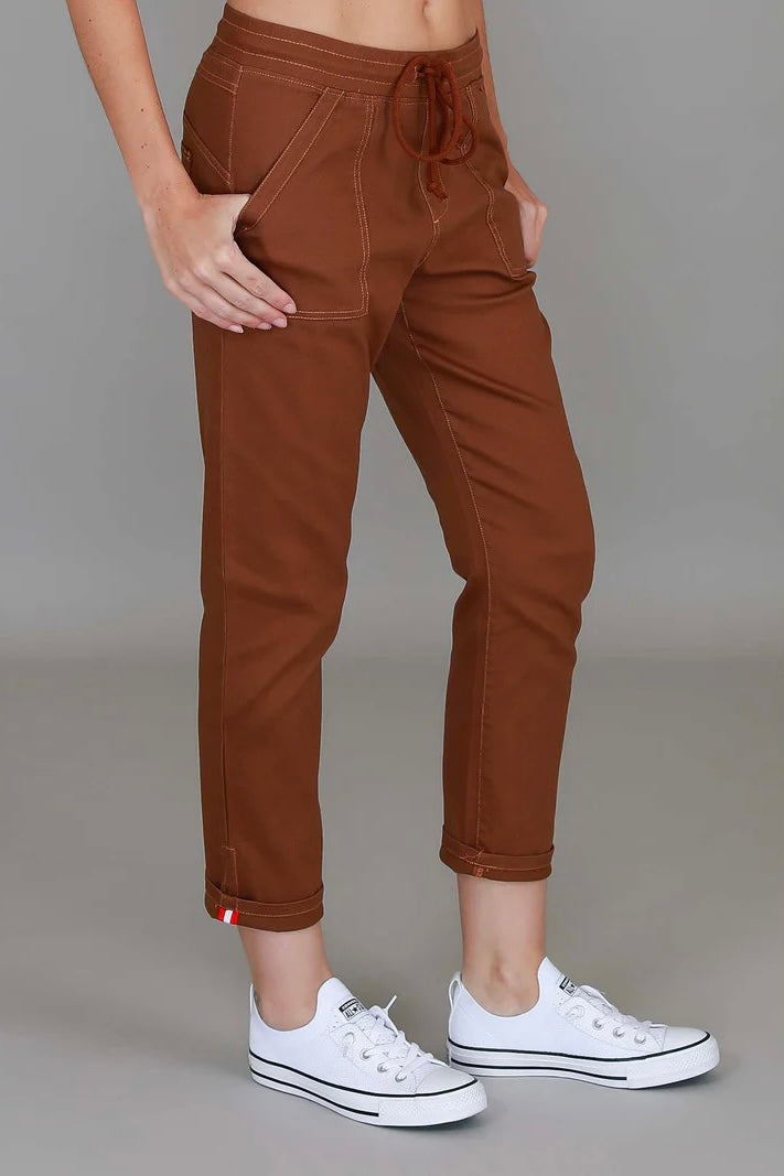 Auguste Stretch Chino Jogger - Terracotta