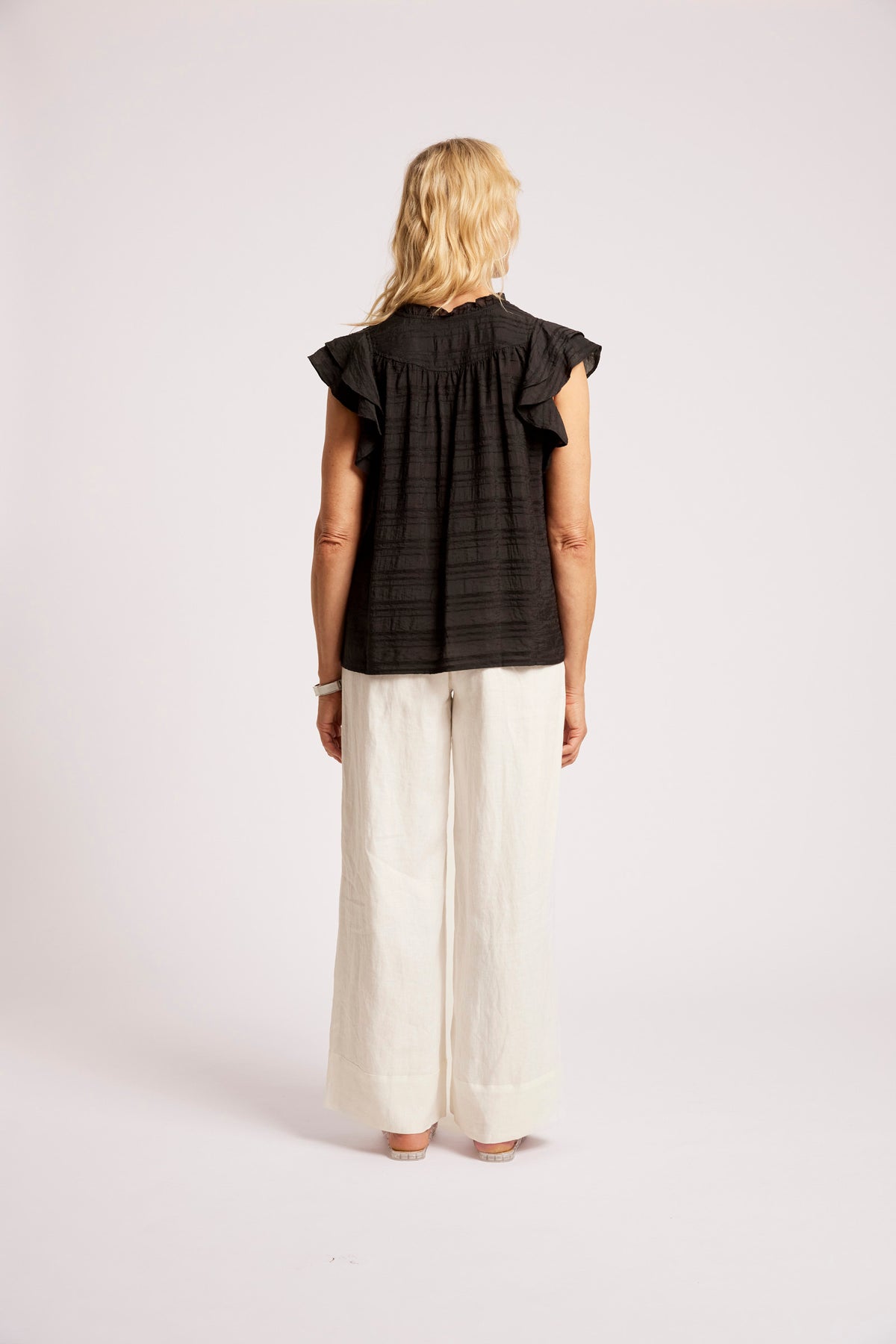Sovana Frill Tank - Black