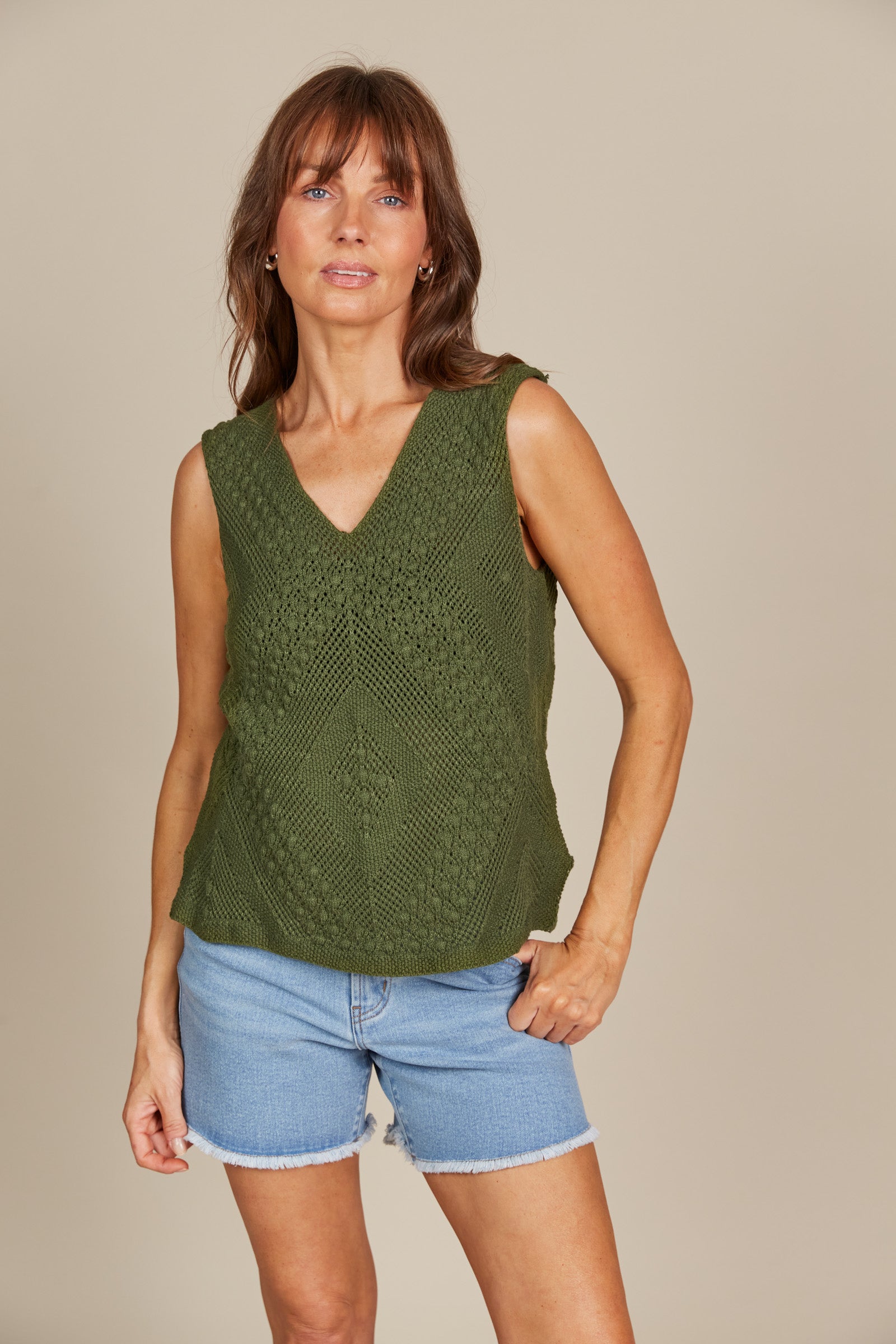 Sylvie Top - Olive Crochet