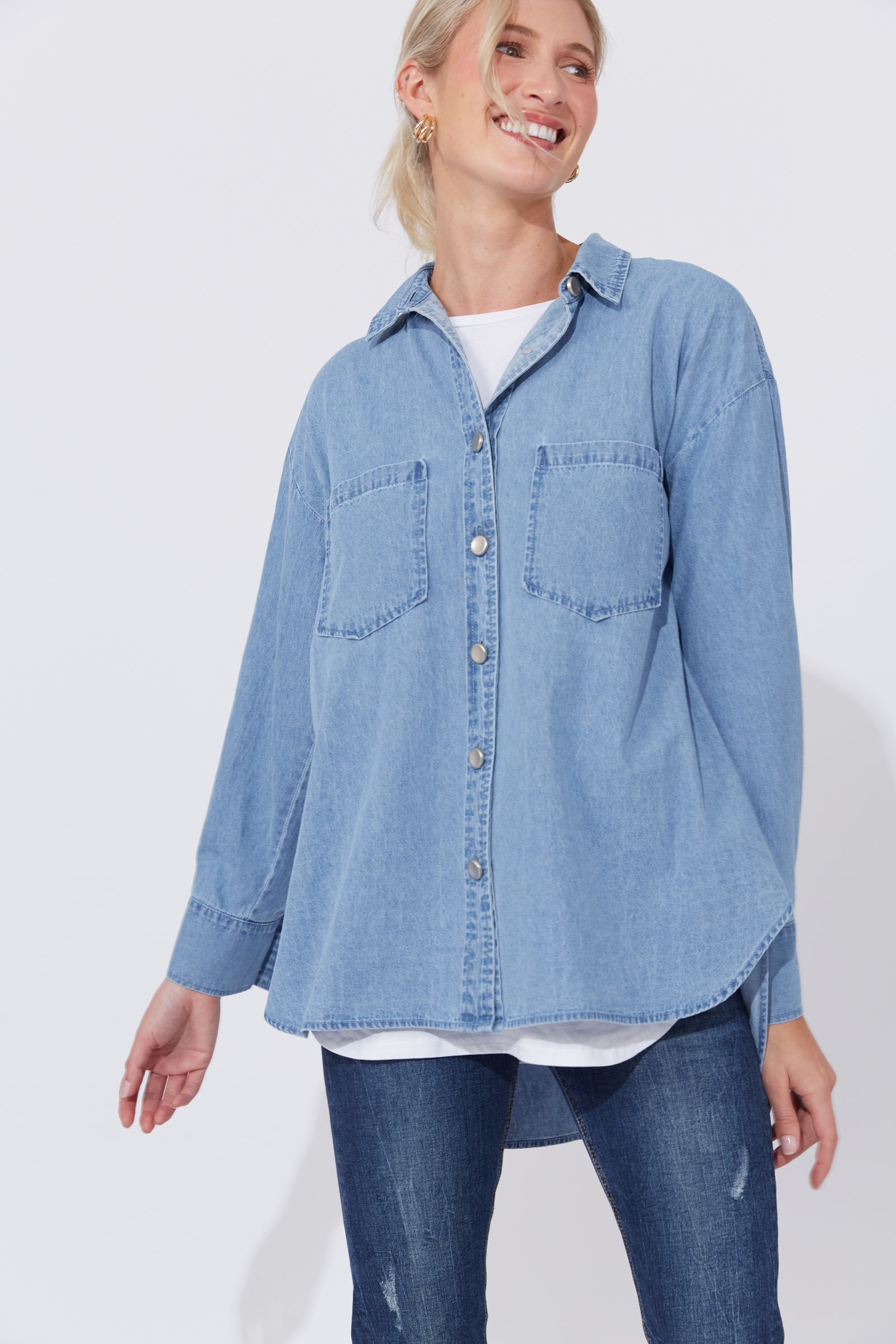 Austin Denim Shirt - Lt Denim