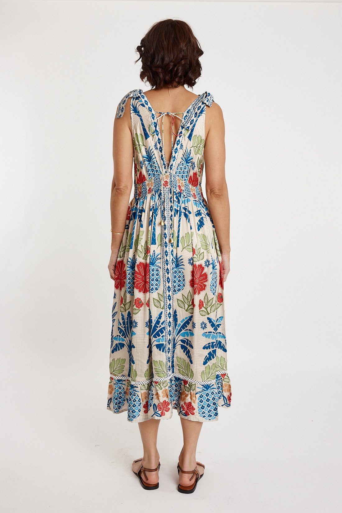 LulaSOUL Parisio dress Print Sundress Sleeve  Midi Christmas dress Summer dress Party 