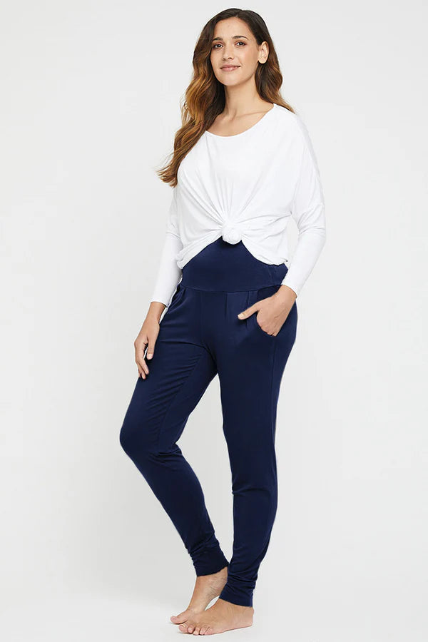 Bamboo Slouch Pant  - Navy