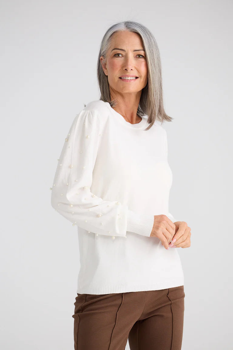 Dominica Stud Top - Ivory