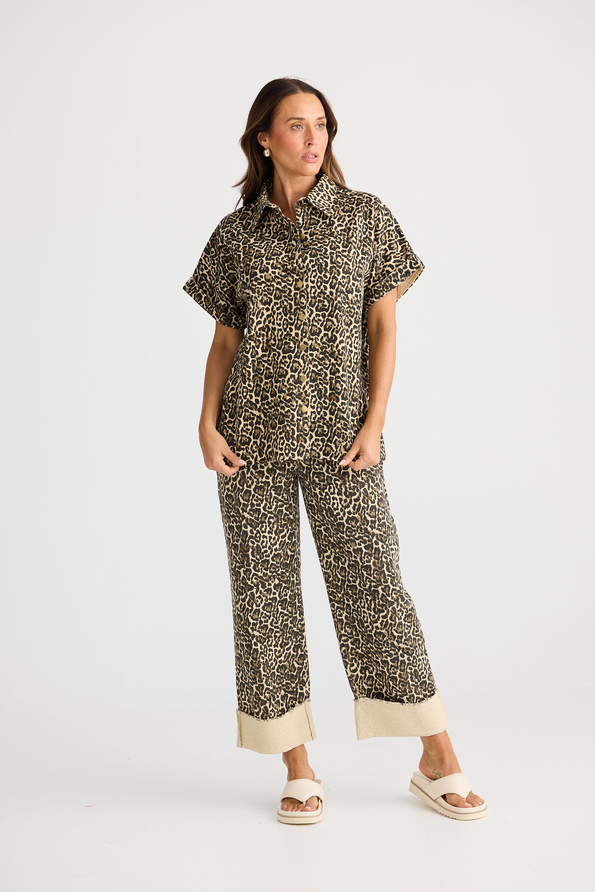 Leroy Shirt - Beige Leopard