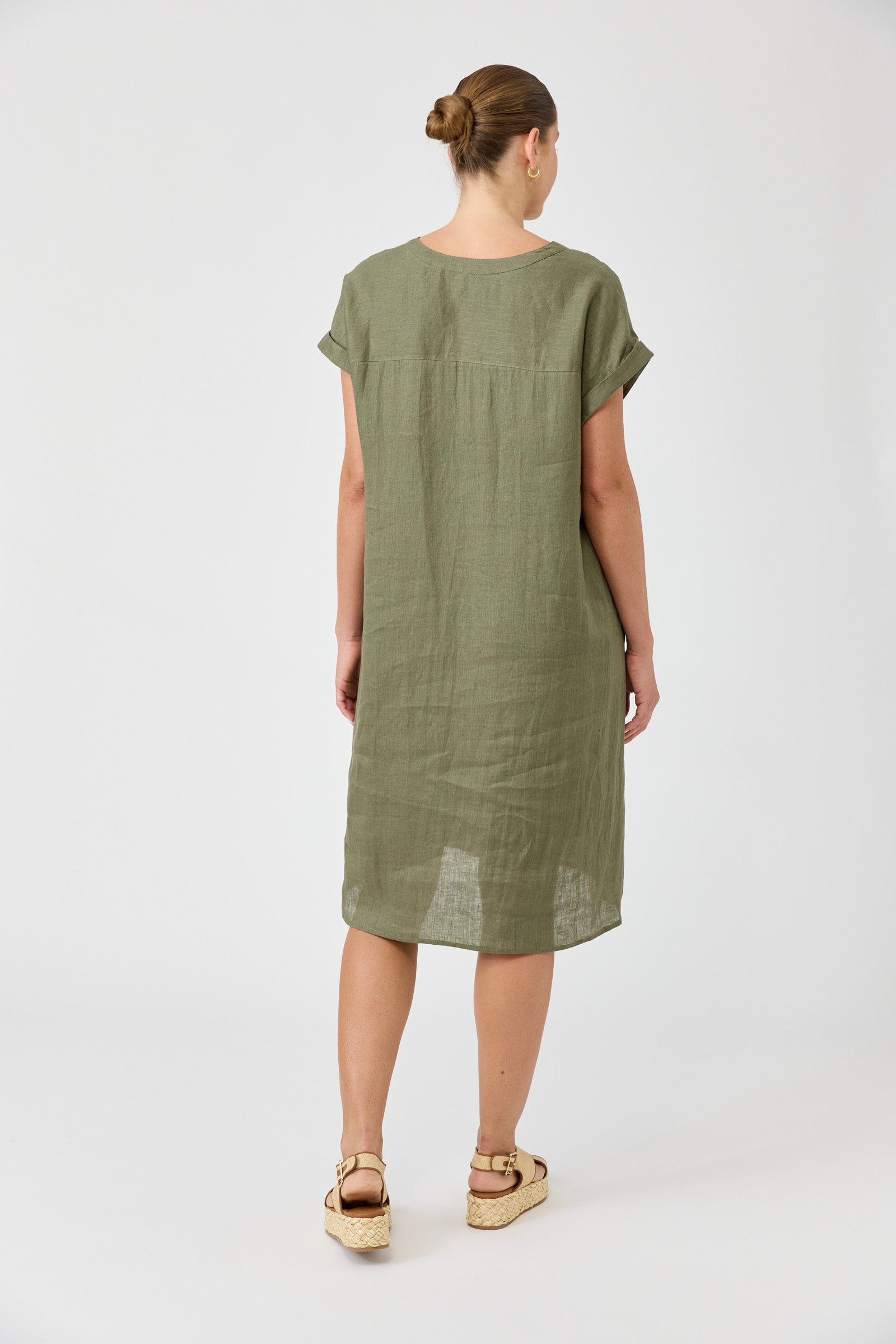 Studio Linen Dress - Khaki