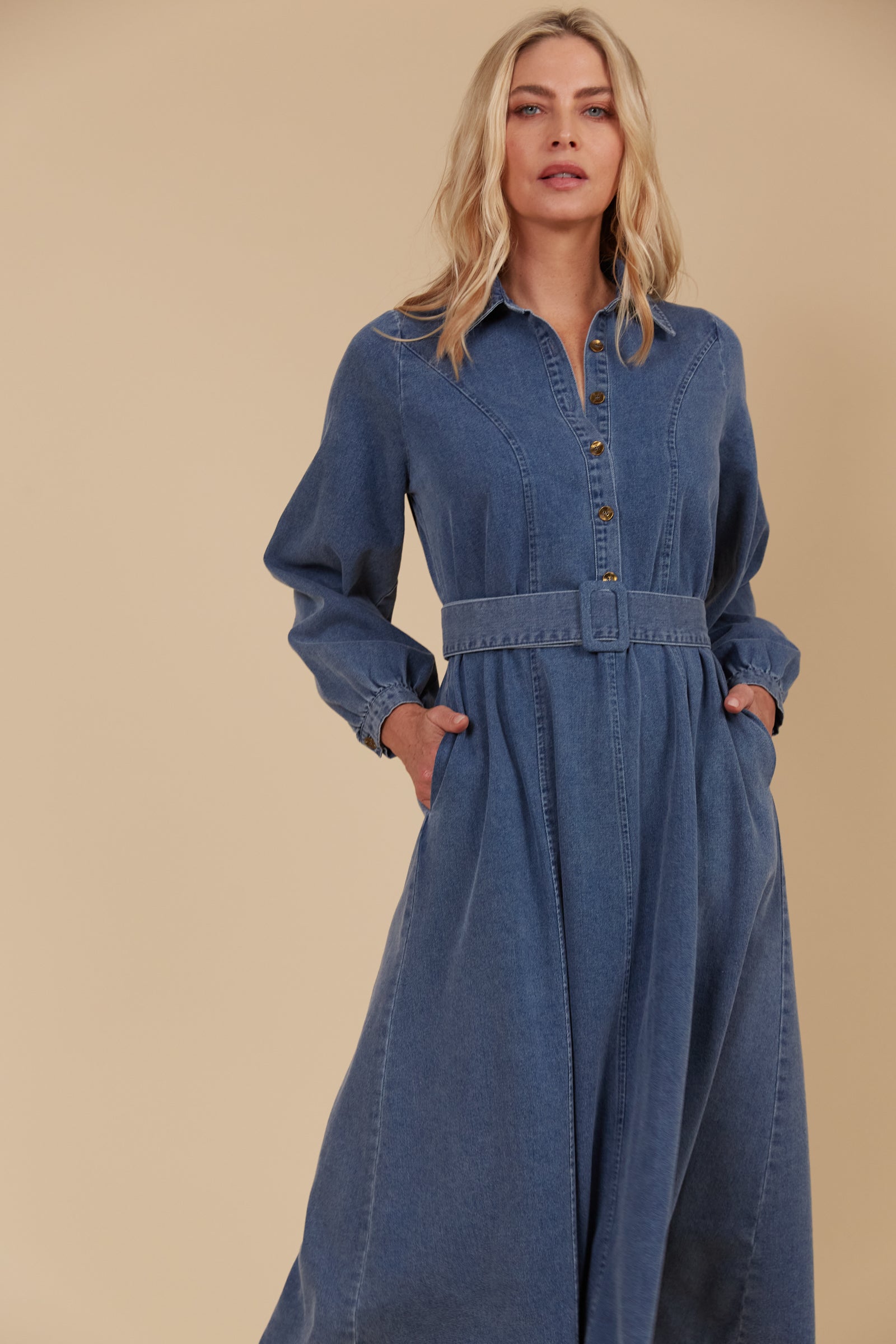 Freya Dress - Denim