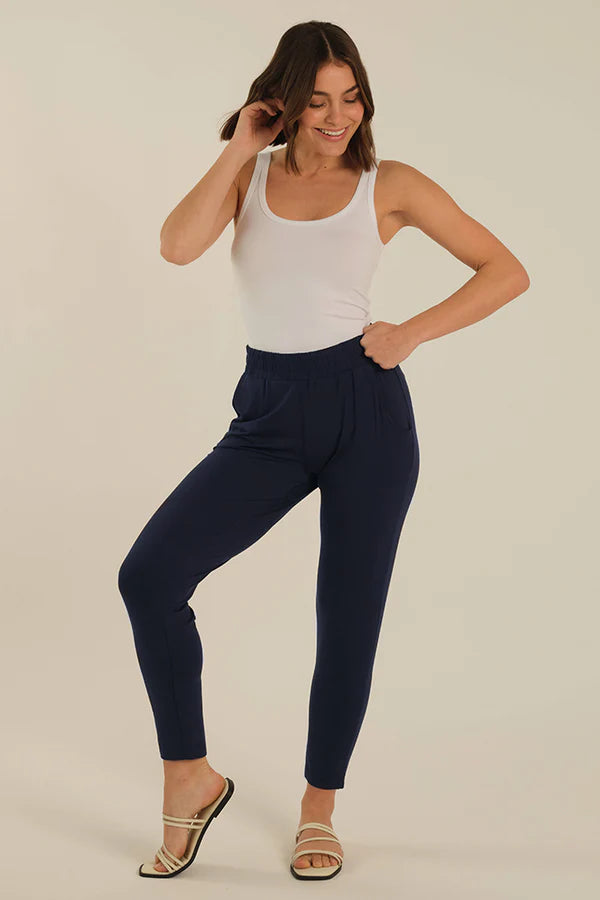 Bamboo Peggy Trouser - Dark Navy