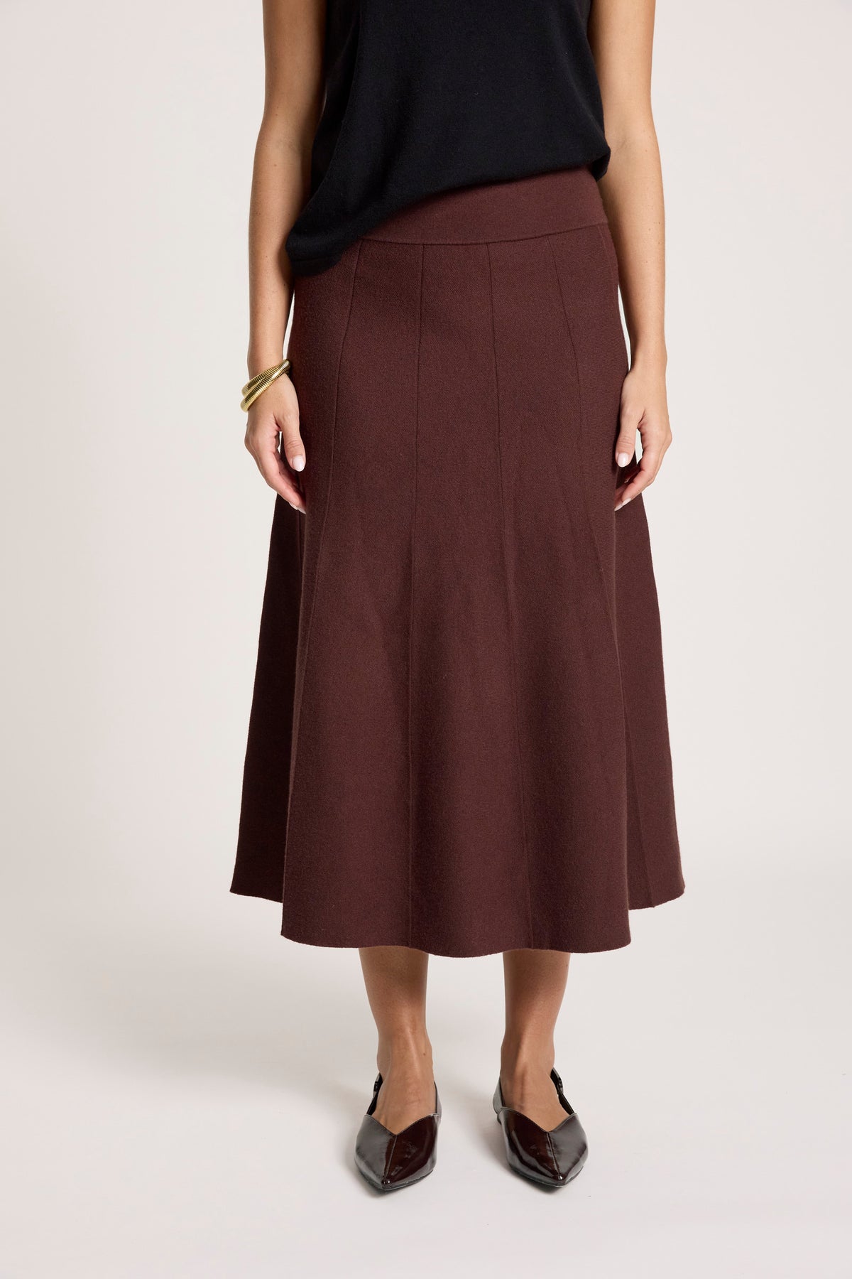 Zala Knit Skirt  - Mahogany