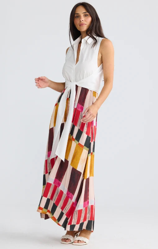 Ovina  Dress - Painterly Geo