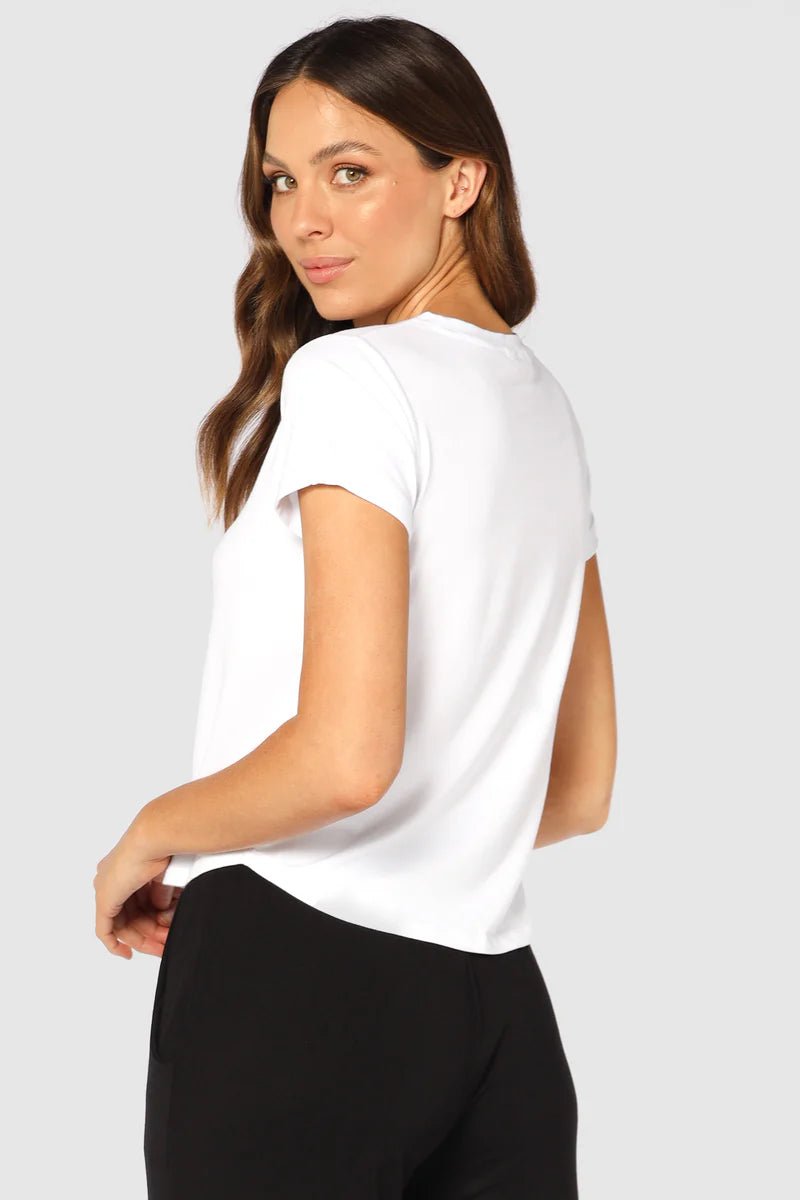 Shorter Bamboo Tee  - White