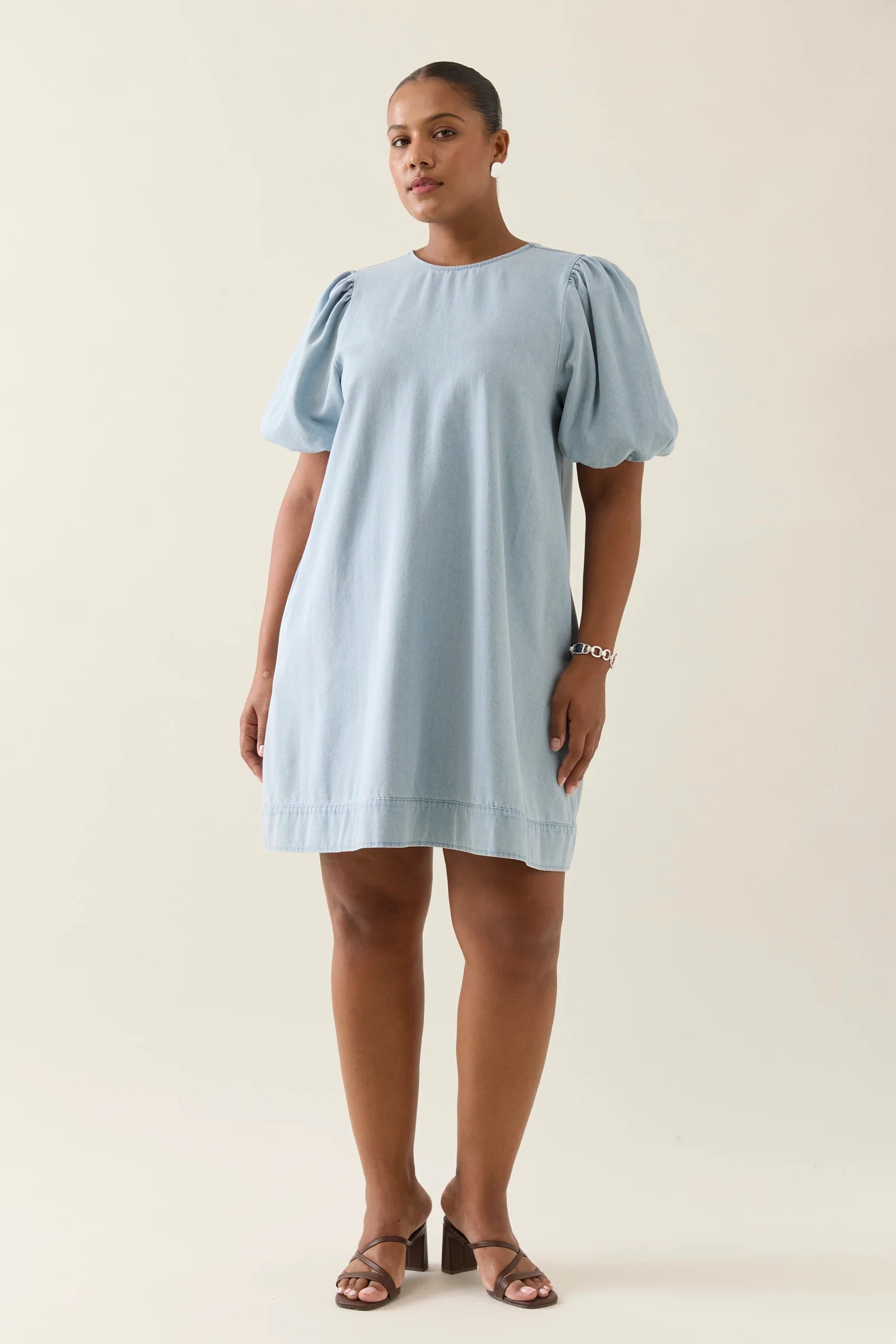 Sofie Denim Dress - Sky