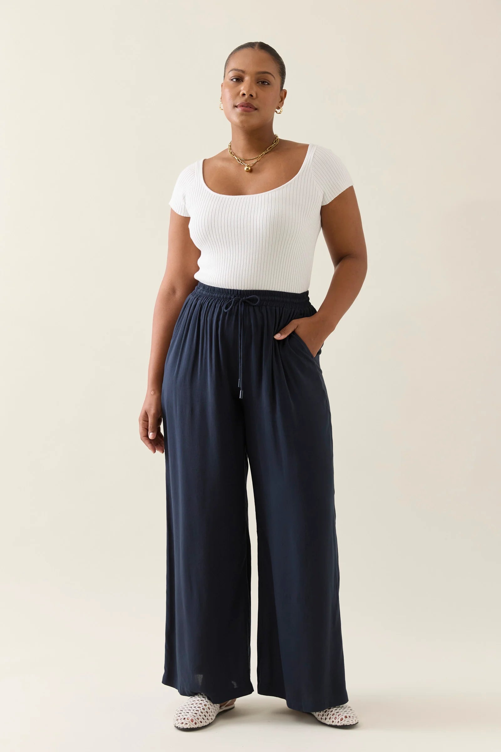 Oline Pant - Navy
