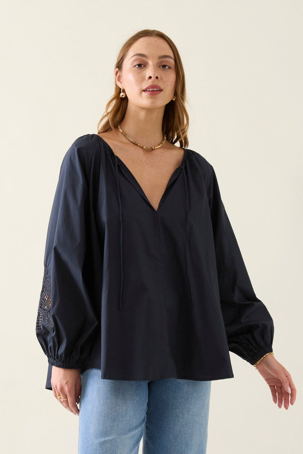 Nilsa Blouse - Navy