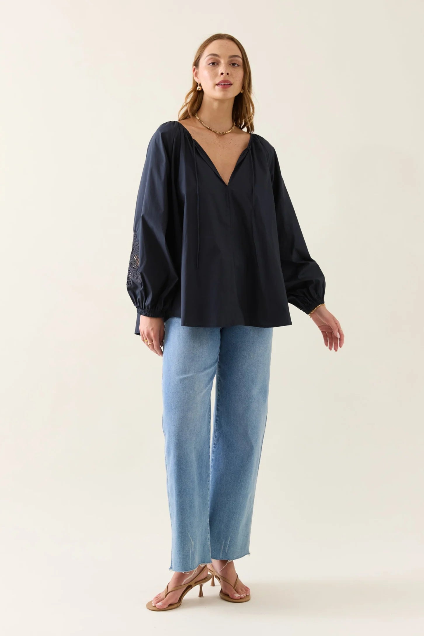 Nilsa Blouse - Navy