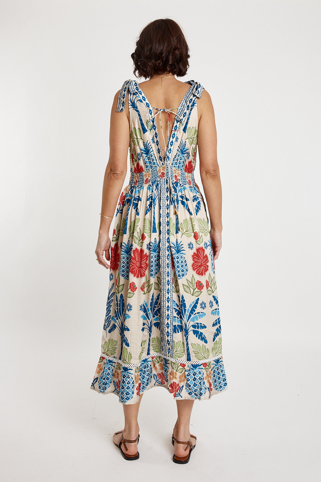 LulaSOUL Parisio dress Print Sundress Sleeve  Midi Christmas dress Summer dress Party 