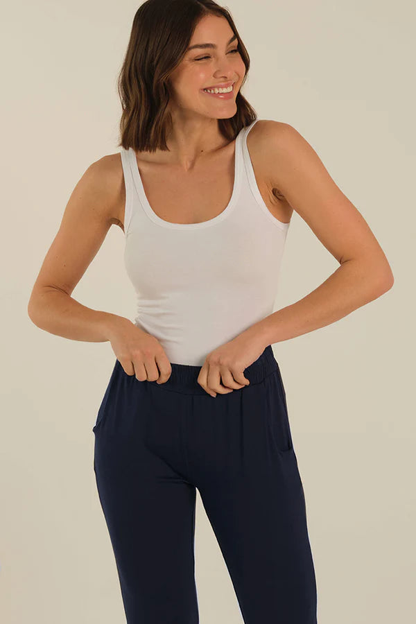 Bamboo Peggy Trouser - Dark Navy