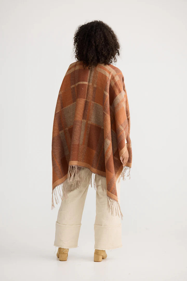 Leona Cape - Amber Check