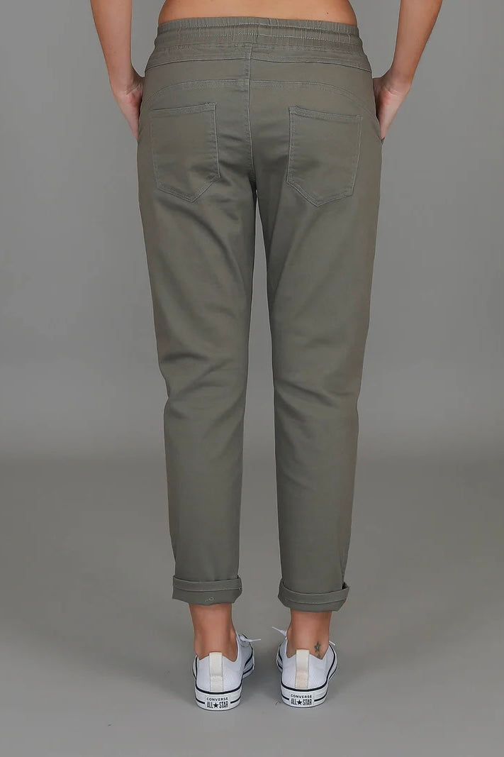 Auguste Stretch Chino Jogger - Khaki