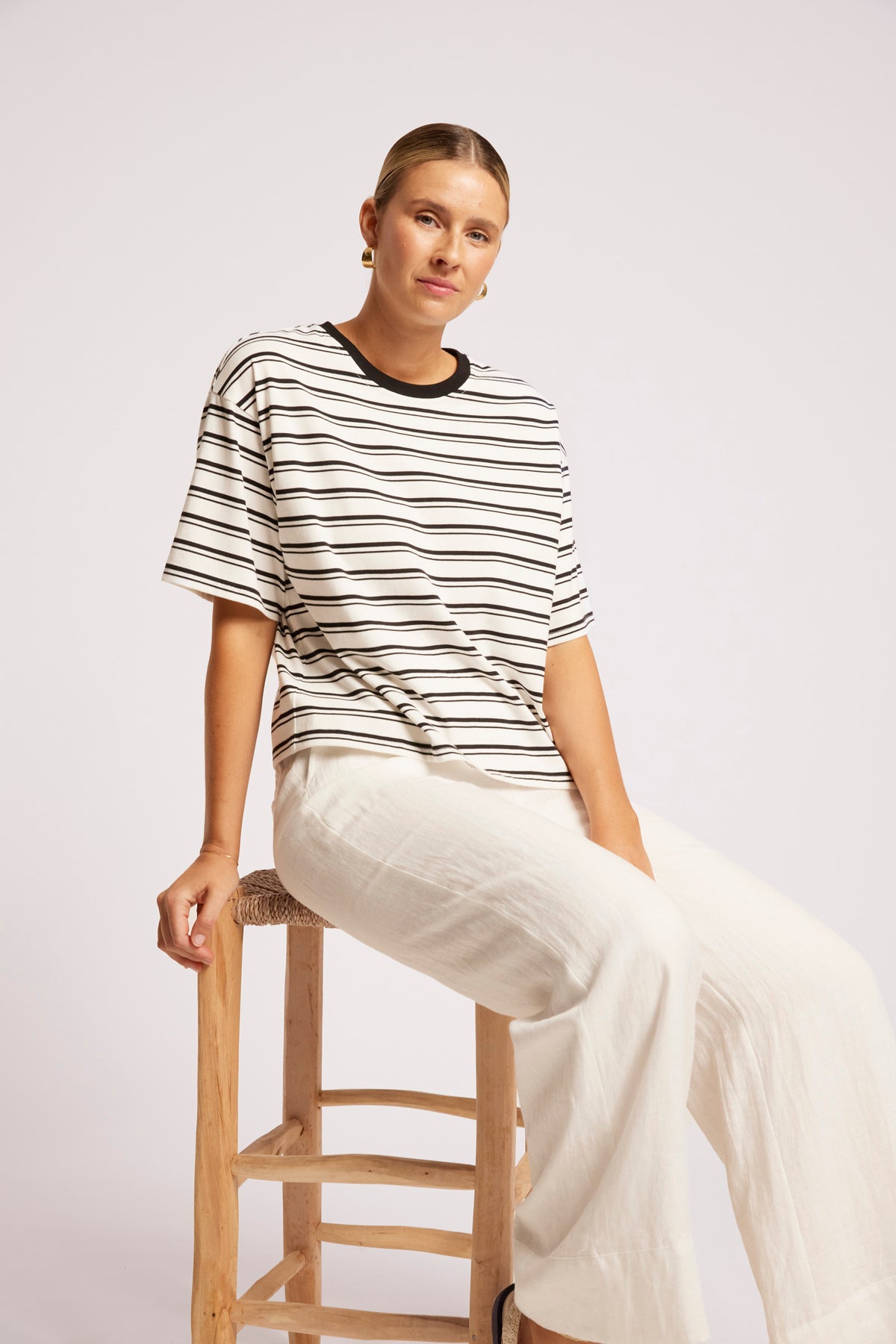 Paloma Stripped T-Shirt - Black