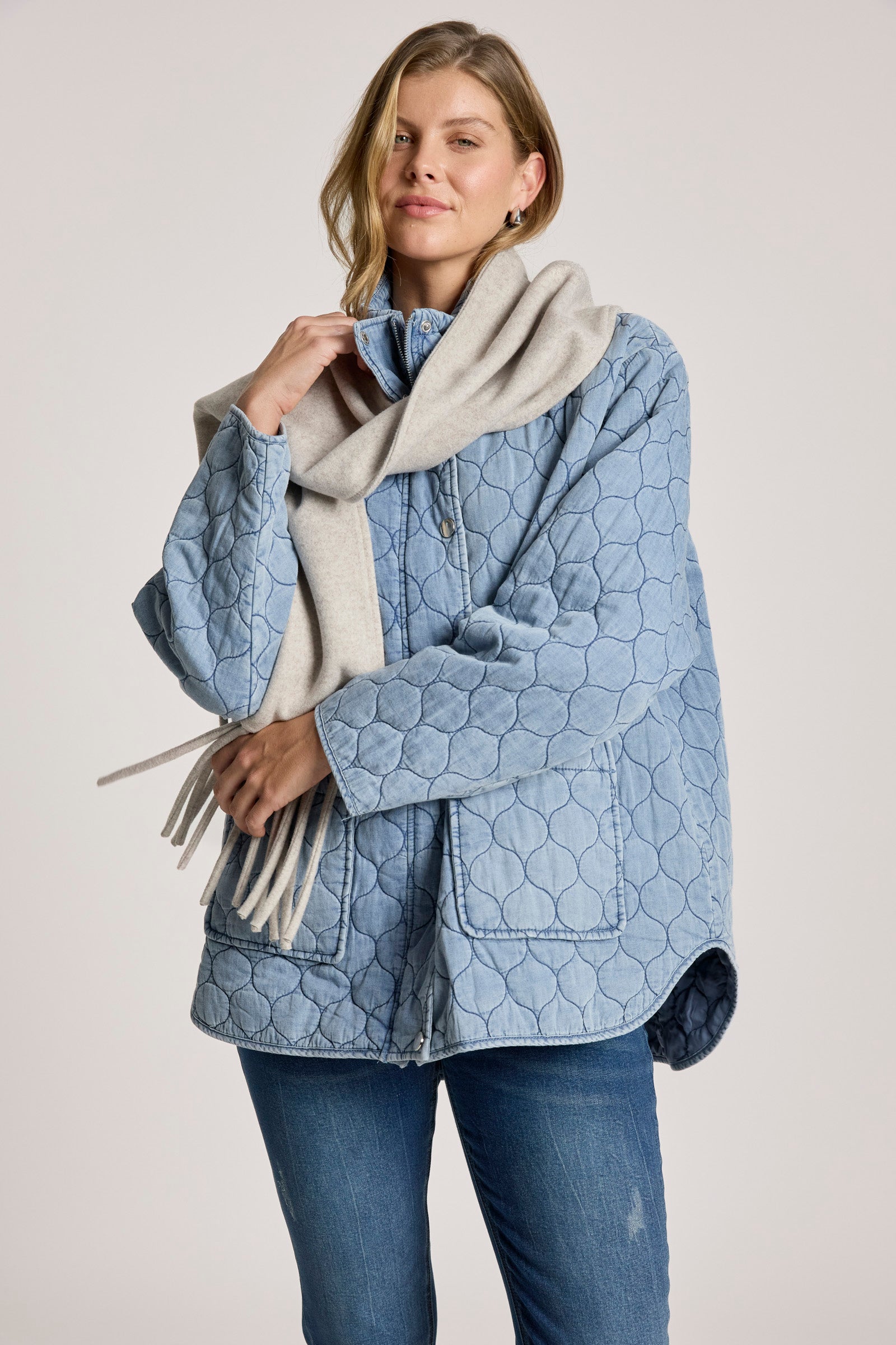 Sansi Quilted Jacket - Denim
