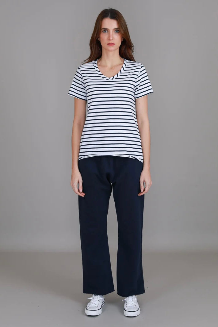 Thornton Tee - White Stripe