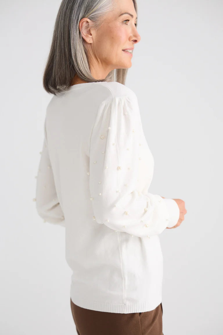 Dominica Stud Top - Ivory