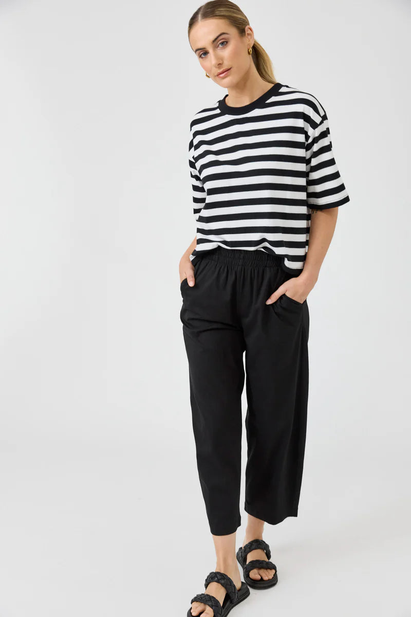 Eb&amp;Ive Studio Cotton Traveller pant stretch cotton Black 