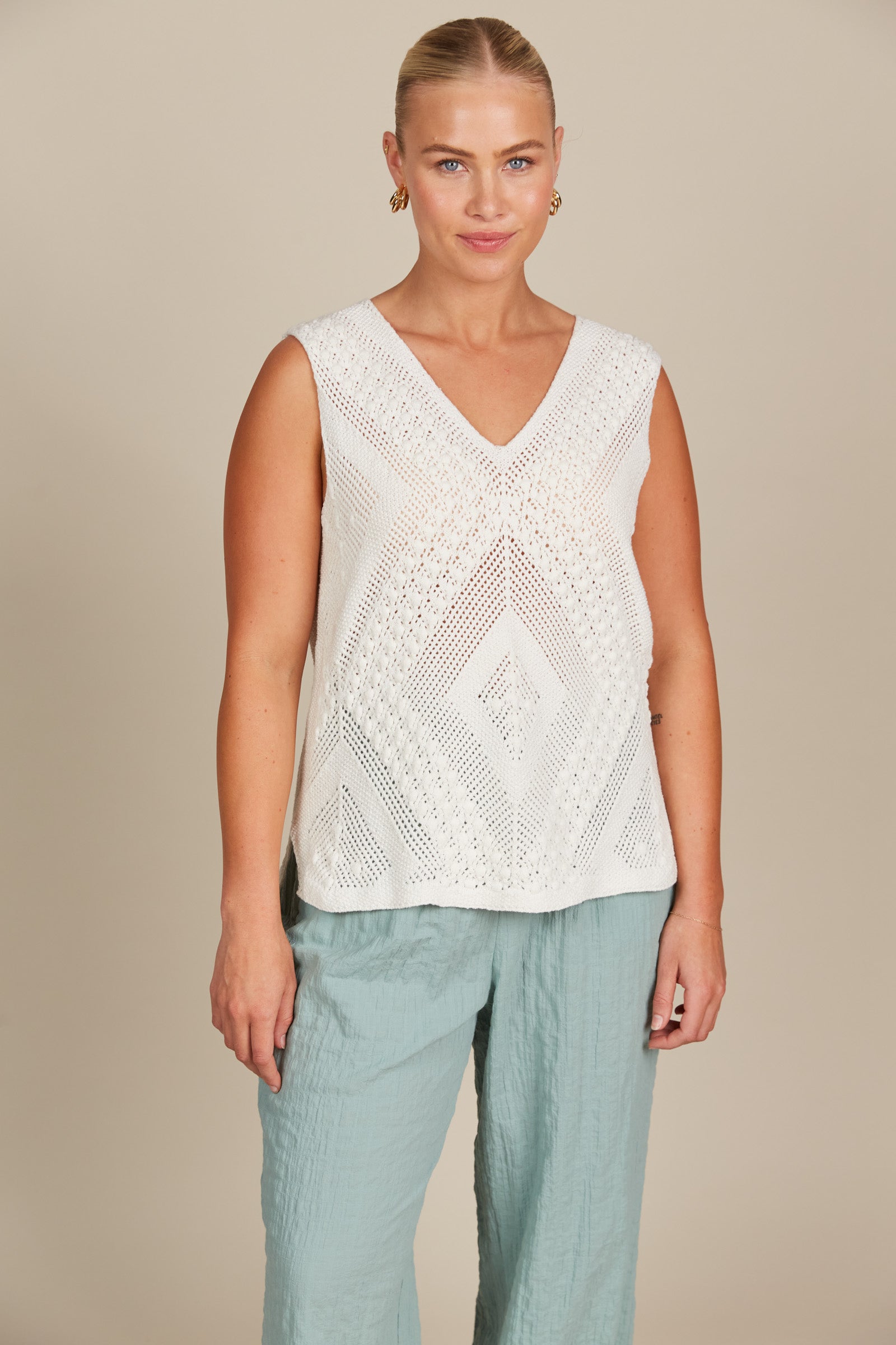 Sylvie Top - Lotus White Crochet