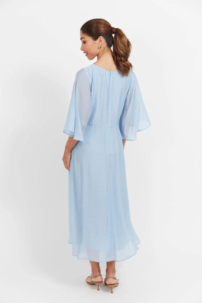 Baja Tie Midi Dress - Safina Blue