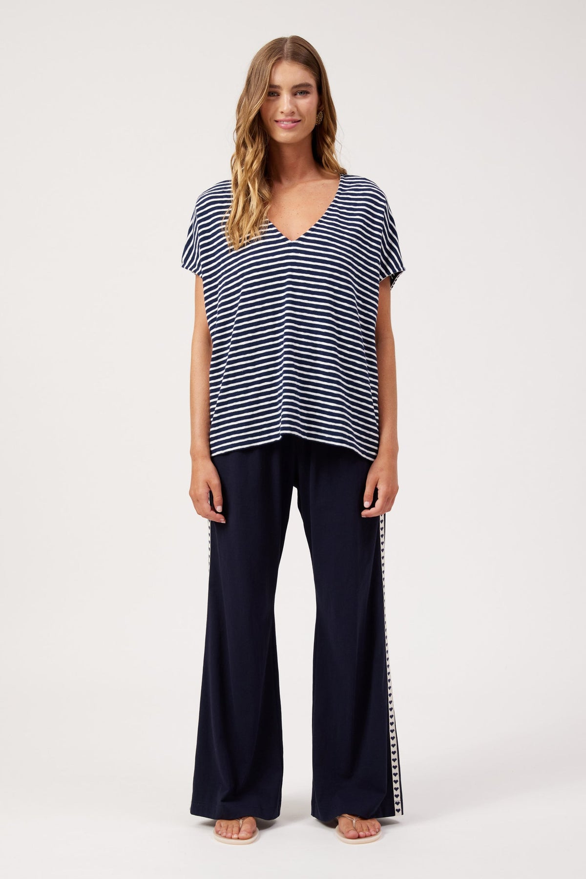Tropea Stripe T-Shirt - Navy