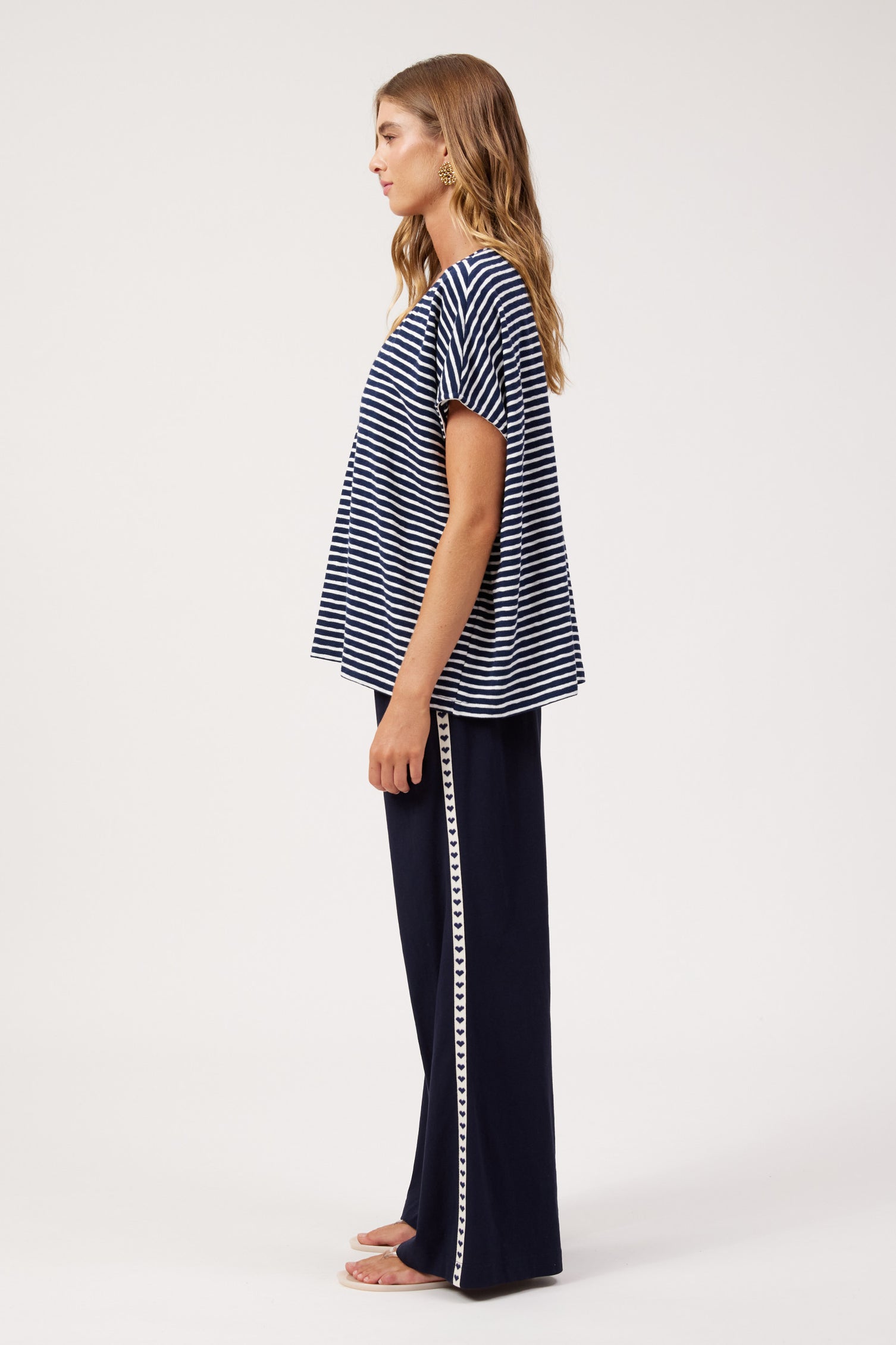 Tropea Stripe T-Shirt - Navy