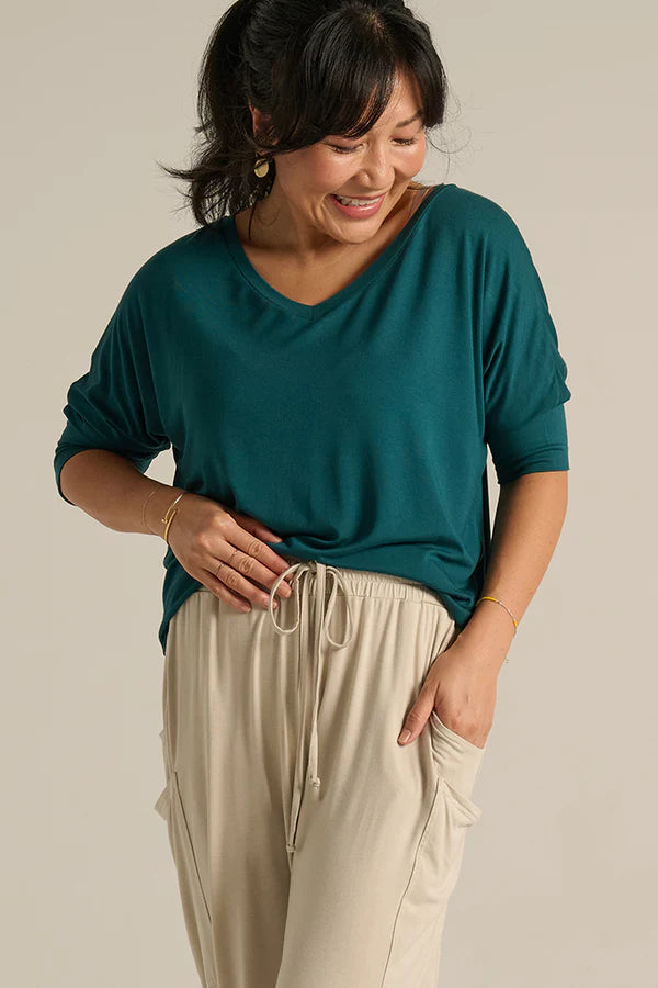 Bamboo Dolman Sleeve Top - Pine