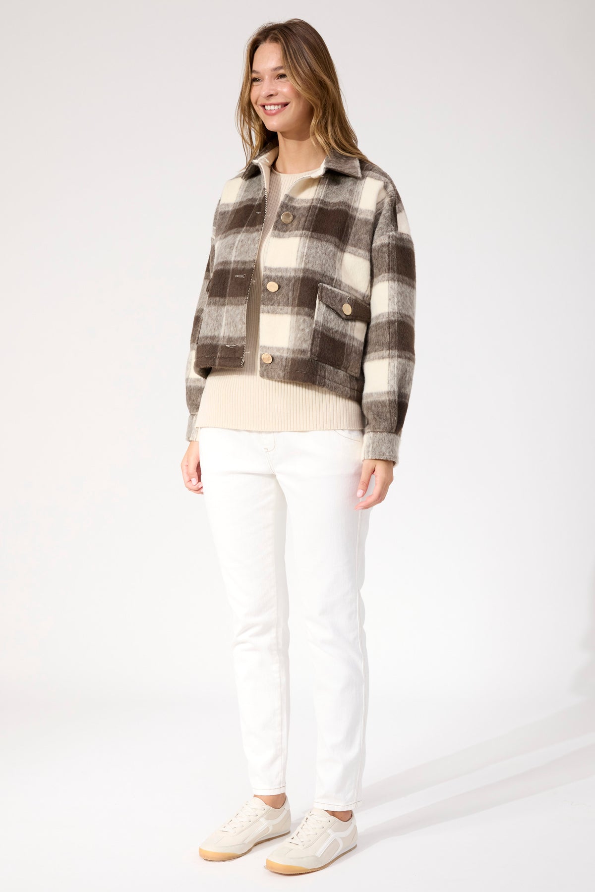 Fargo Check Jacket - Brown