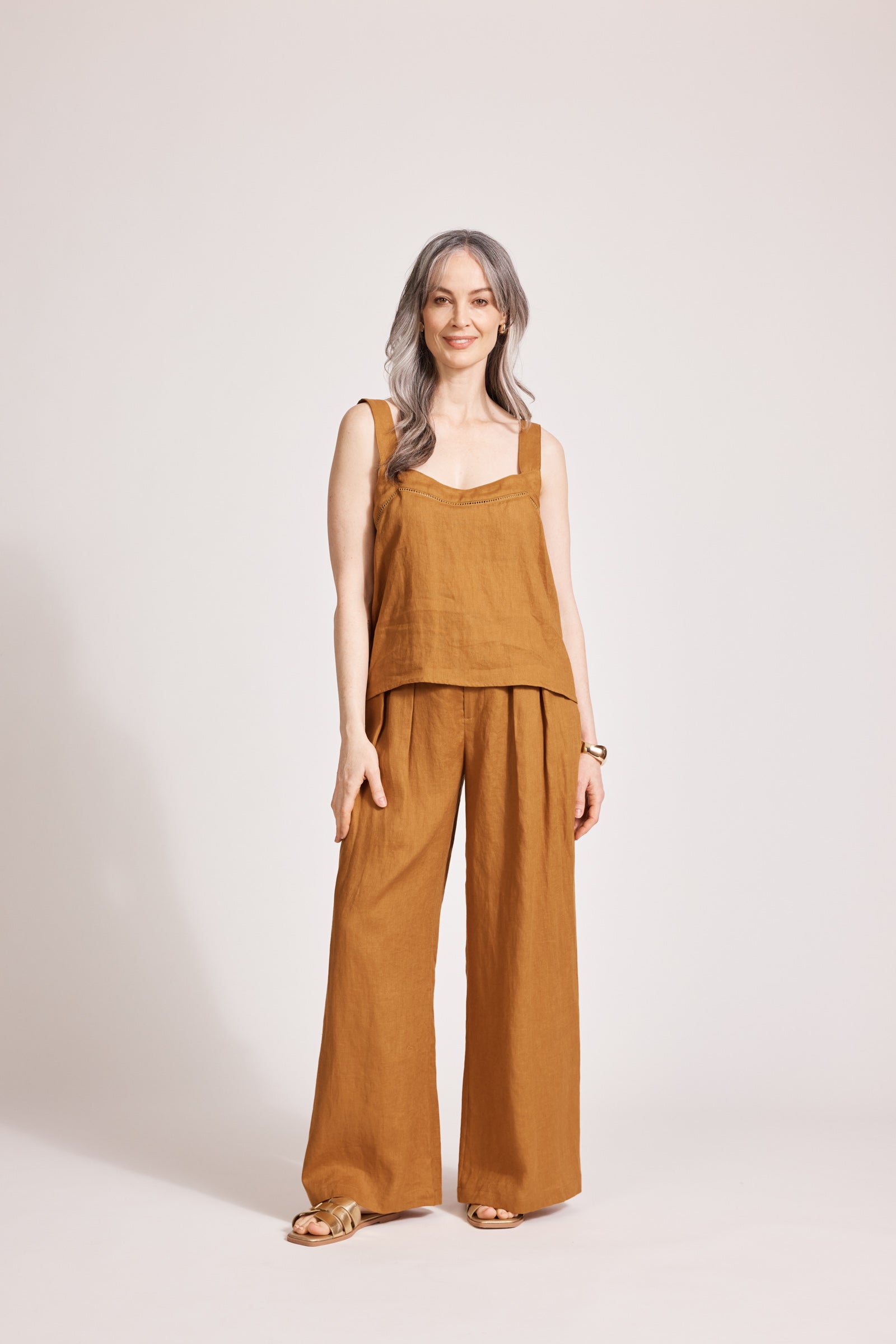 Miramar Tank - Camel Linen
