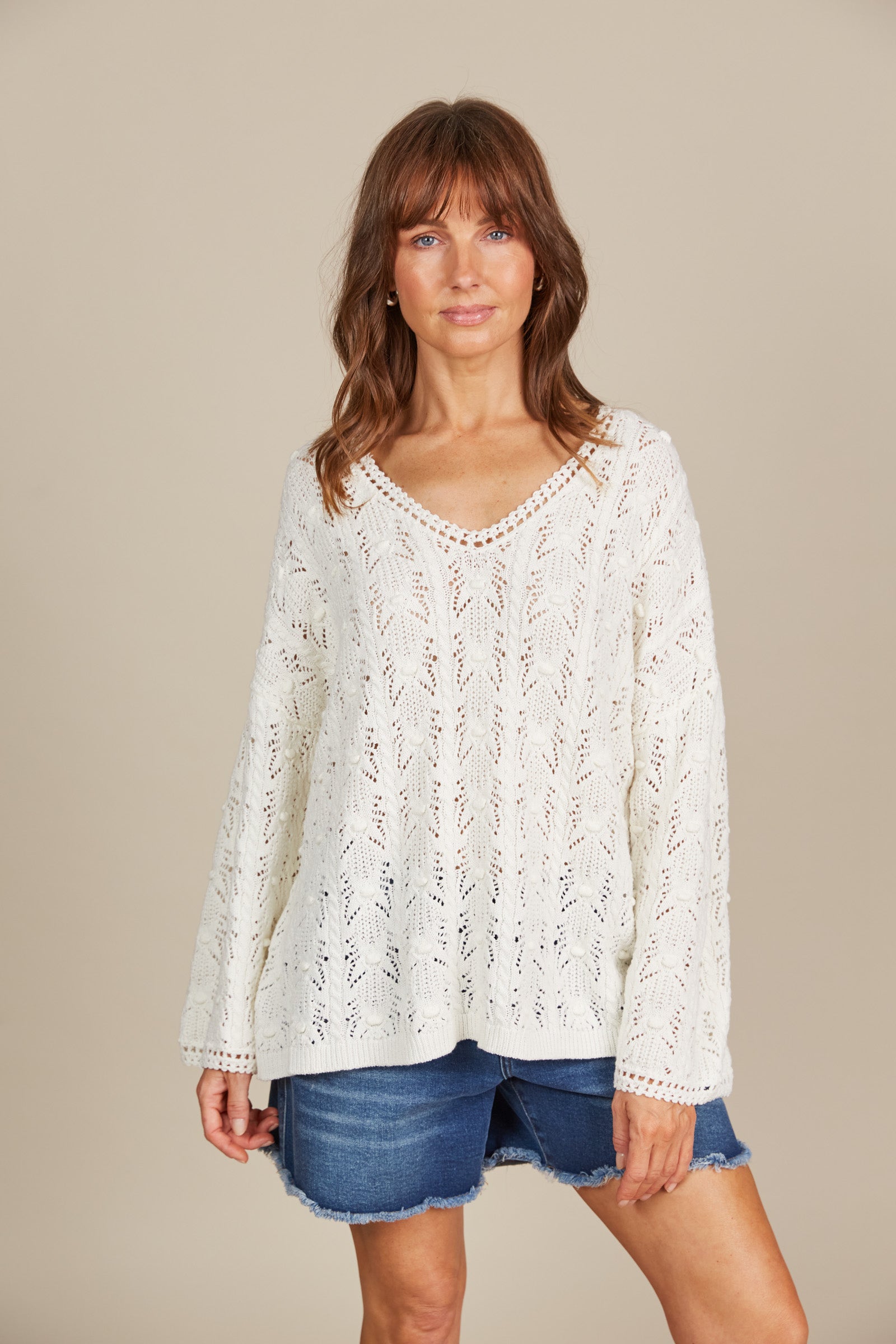 Sylvie Jumper - Lotus White Crochet