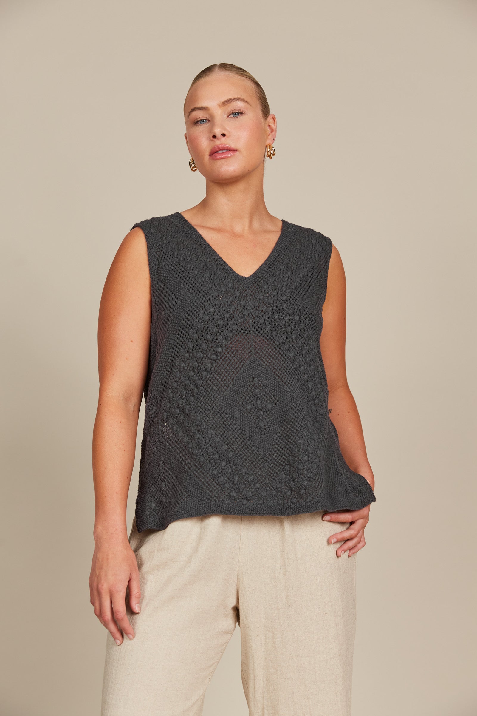 Sylvie Top - Graphite Crochet