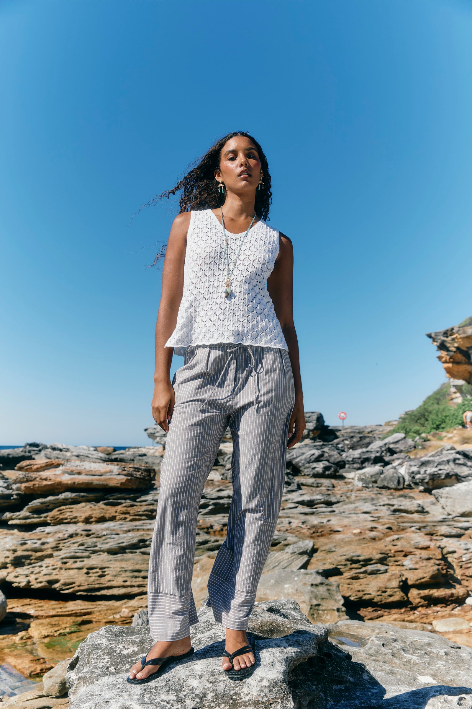 Mia Knit Top - White