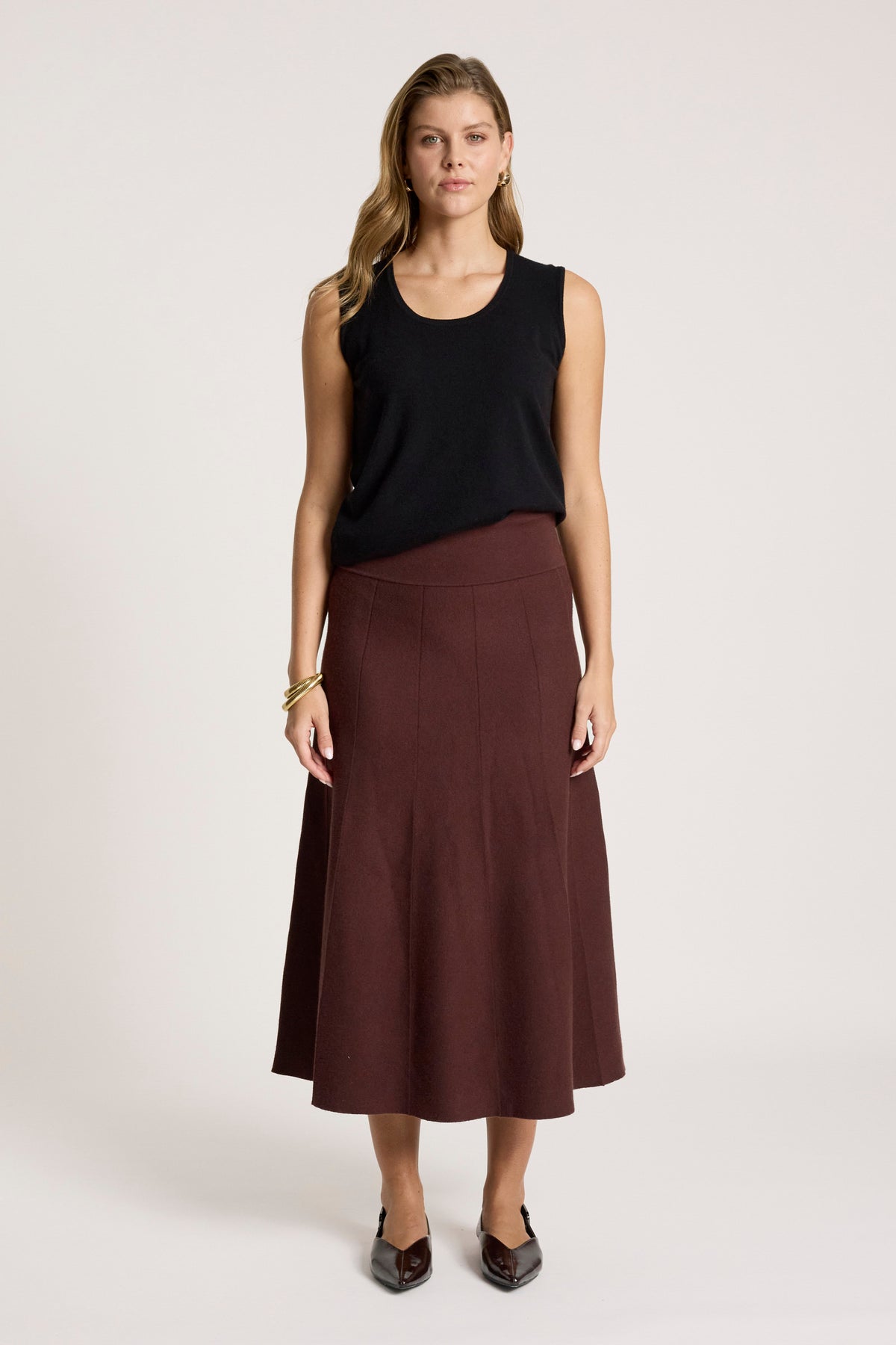Zala Knit Skirt  - Mahogany