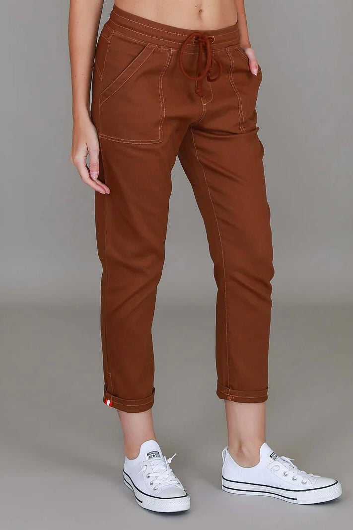 Auguste Stretch Chino Jogger - Terracotta