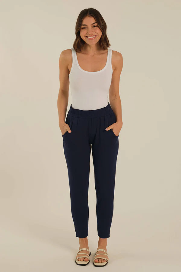 Bamboo Peggy Trouser - Dark Navy