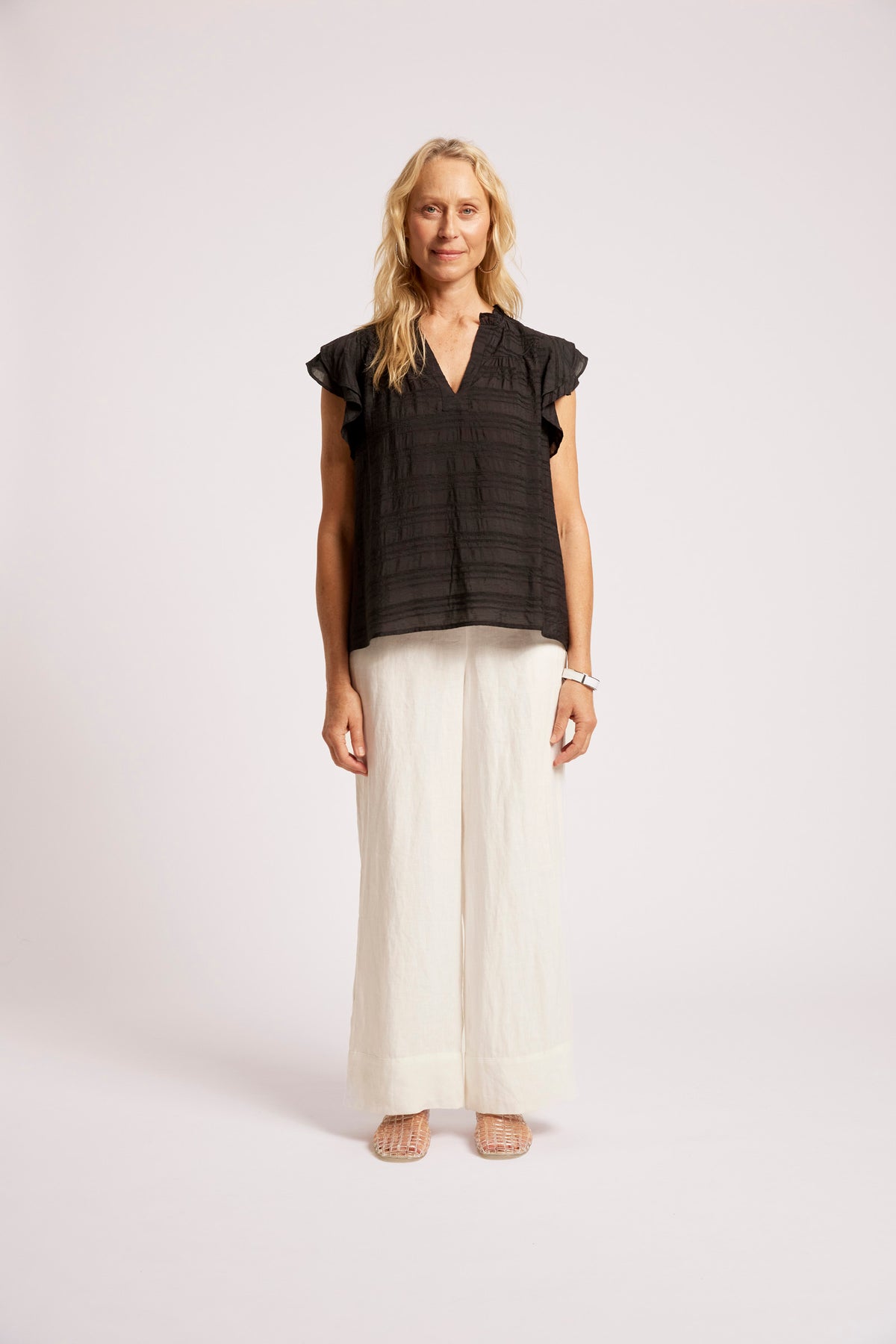 Sovana Frill Tank - Black