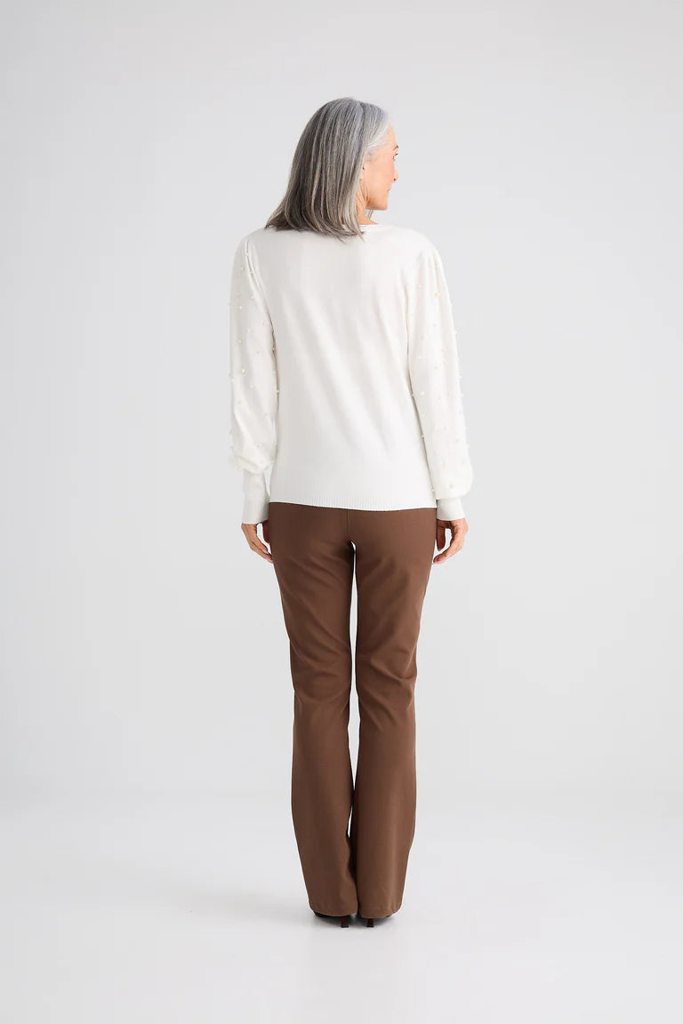 Dominica Stud Top - Ivory
