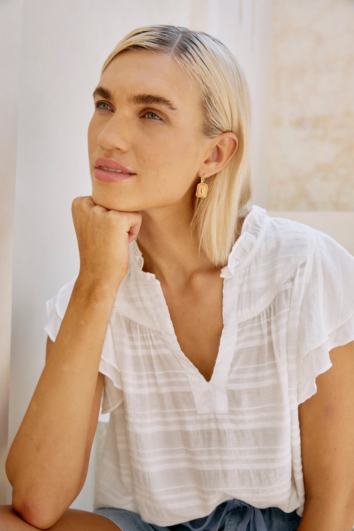 Sovana Frill Tank - White
