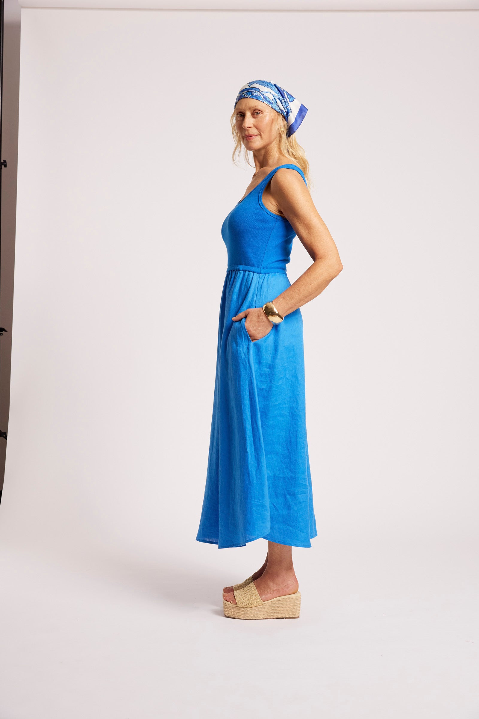 Maris Tank Maxi Dress - Marine Blue