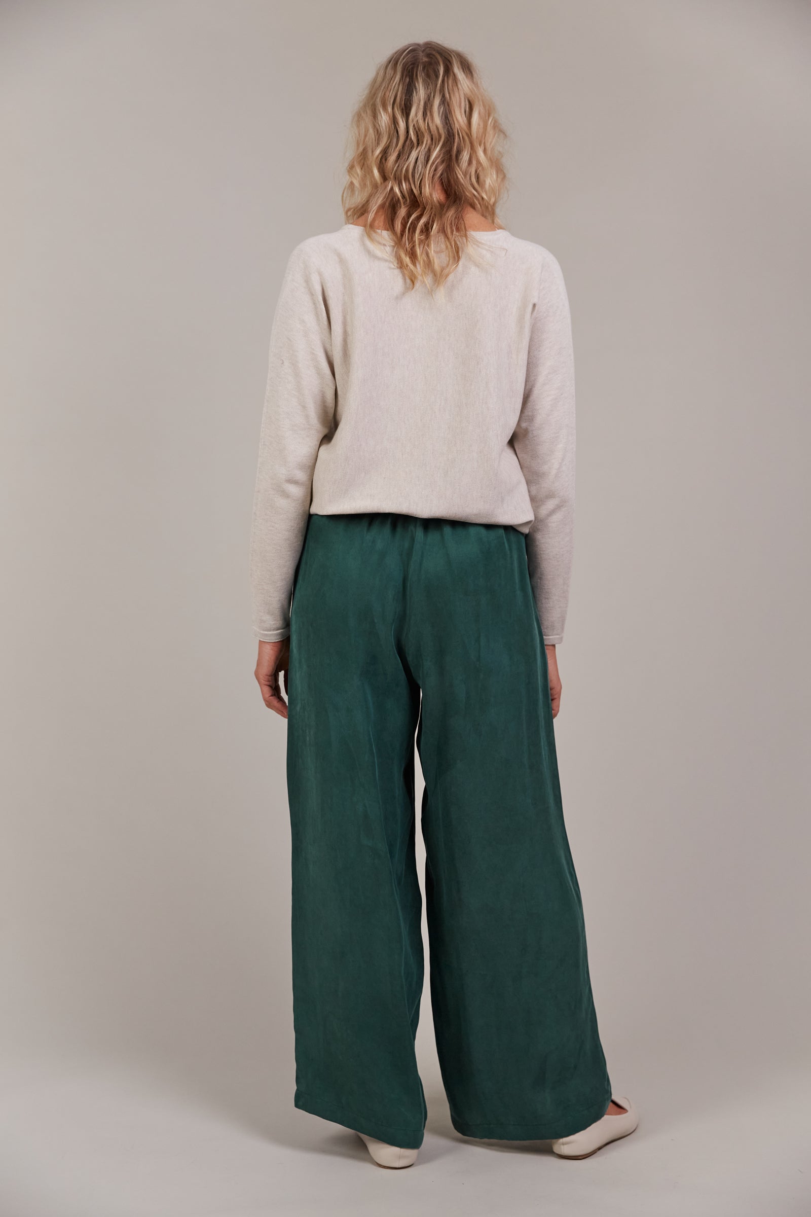 Eden Cupro Pant - Aventurine Green